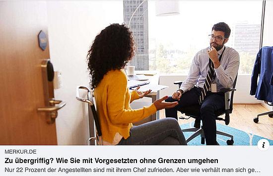 Übergriffiges Verhalten? So setzen Sie Ihrem Vorgesetzten Grenzen Übergriffiges Verhalten? So setzen Sie Ihrem Vorgesetzten Grenzen