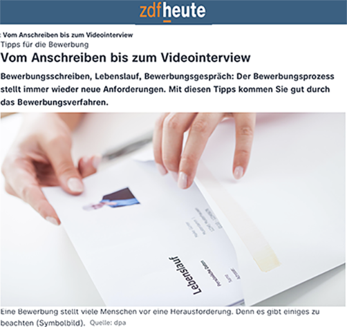 ZDF heute Ratgeber - Bewerbungscoach Jessica Wahl im Interview